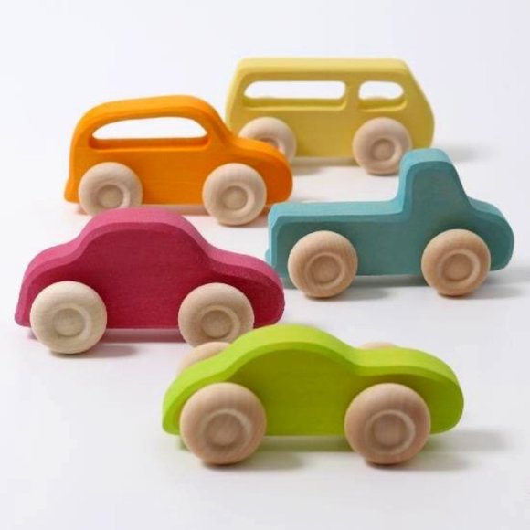 Grimms Other - NWT Grimm's Wooden Toys Slimline Car Set